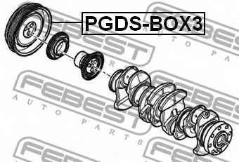 Снято шкив коленвала <b>FEBEST PGDS-BOX3</b> - изображение 1