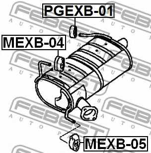 Монтажный комплект системы выпуска FEBEST PGEXB-01 - изображение 1