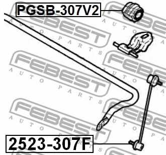 Опора стабилизатора FEBEST PGSB-307FV2 - изображение 1