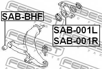 Подвеска рычага независимой подвески колеса FEBEST SAB-001L - изображение 1