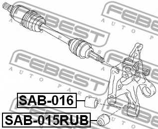 Втулка рычага колесной подвески FEBEST SAB-015RUB - изображение 1