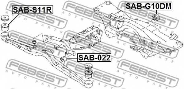 Втулка балки моста FEBEST SAB-022 - изображение 1