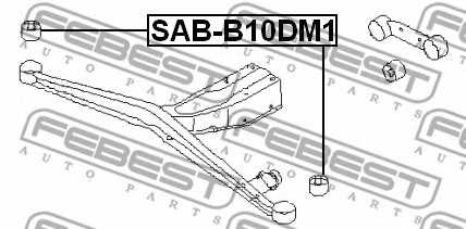 Втулка балки моста FEBEST SAB-B10DM1 - изображение 1
