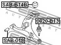 Подвеска рычага независимой подвески колеса FEBEST SAB-B14B - изображение 1