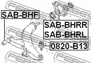 Подвеска рычага независимой подвески колеса FEBEST SAB-BHRL - изображение 1