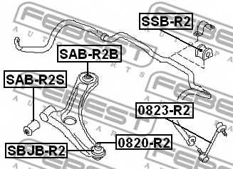 Подвеска рычага независимой подвески колеса FEBEST SAB-R2B - изображение 1