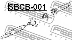 Подшипник, промежуточный подшипник карданного вала FEBEST SBCB-001 - изображение 1