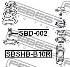 Амортизатор задний для SUBARU FORESTER(SF) <b>FEBEST SBD-002</b> - изображение 1