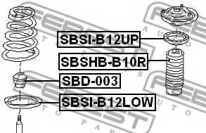 Амортизатор задний для SUBARU IMPREZA(GC), LEGACY(BC,BD,BG) <b>FEBEST SBD-003</b> - изображение 1