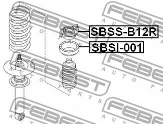 Подвеска амортизатора FEBEST SBSS-B12R - изображение 1