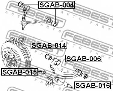 Подвеска рычага независимой подвески колеса FEBEST SGAB-014 - изображение 1