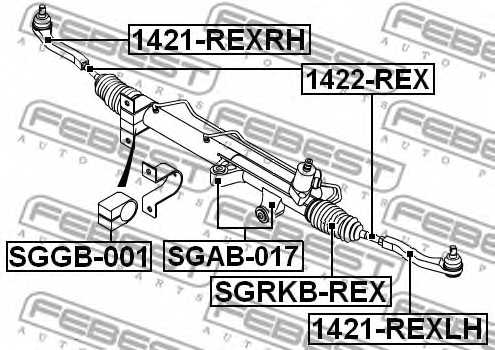 Пыльник рулевого управления FEBEST SGRKB-REX - изображение 1
