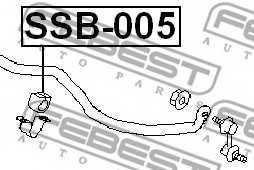 Втулка переднего стабилизатора d20 FEBEST SSB-005 - изображение 1