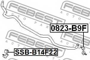 Опора стабилизатора FEBEST SSB-B14F22 - изображение 1