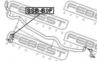 Опора стабилизатора FEBEST SSB-B9F - изображение 1
