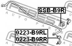 Опора стабилизатора FEBEST SSB-B9R - изображение 1
