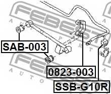 Опора стабилизатора FEBEST SSB-G10R - изображение 1