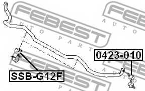 Опора стабилизатора FEBEST SSB-G12F - изображение 1
