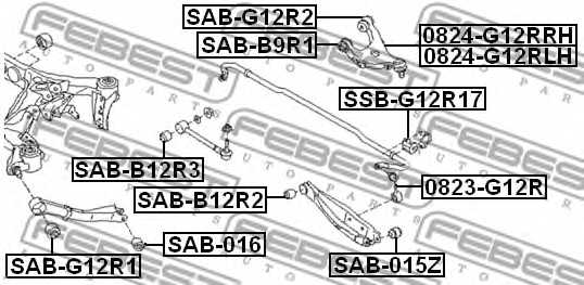 Опора стабилизатора FEBEST SSB-G12R14 - изображение 1
