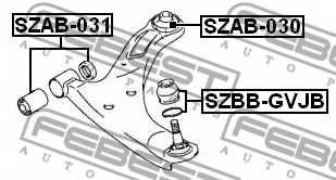 Подвеска рычага независимой подвески колеса FEBEST SZAB-031 - изображение 1