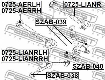Втулка рычага колесной подвески FEBEST SZAB-039 - изображение 1