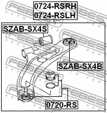 Подвеска рычага независимой подвески колеса FEBEST SZAB-SX4B - изображение 1