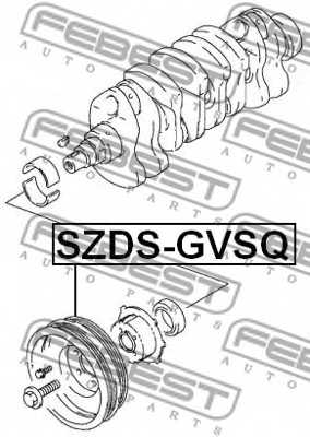 Ременный шкив коленвала FEBEST SZDS-GVSQ - изображение 1