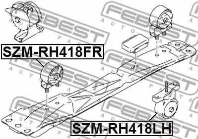 Подвеска двигателя FEBEST SZM-RH418LH - изображение 1