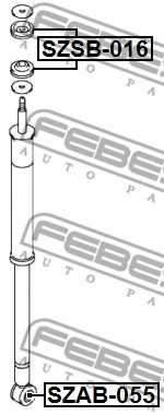 Дистанционная труба, амортизатор FEBEST SZSB-016 - изображение 1