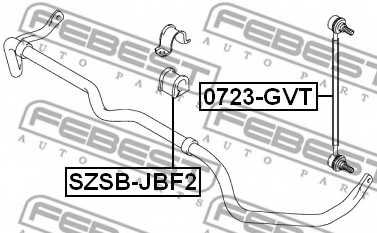 Опора стабилизатора FEBEST SZSB-JBF2 - изображение 1