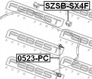 Опора стабилизатора FEBEST SZSB-SX4F - изображение 1