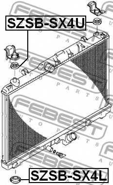 Подвеска радиатора FEBEST SZSB-SX4U - изображение 1