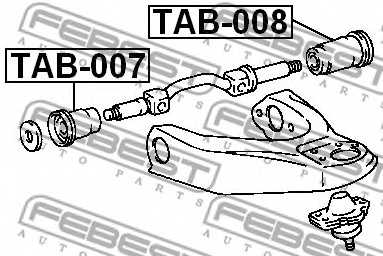 Подвеска рычага независимой подвески колеса FEBEST TAB-007 - изображение 1