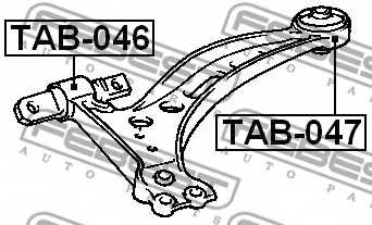 Подвеска рычага независимой подвески колеса FEBEST TAB-047 - изображение 1