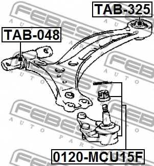 Подвеска рычага независимой подвески колеса FEBEST TAB-048 - изображение 1