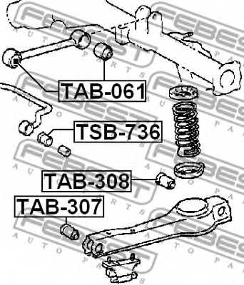Подвеска рычага независимой подвески колеса FEBEST TAB-061 - изображение 1