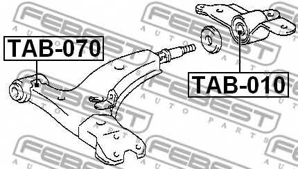 Подвеска рычага независимой подвески колеса FEBEST TAB-070 - изображение 1