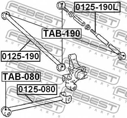 Подвеска рычага независимой подвески колеса FEBEST TAB-080 - изображение 1