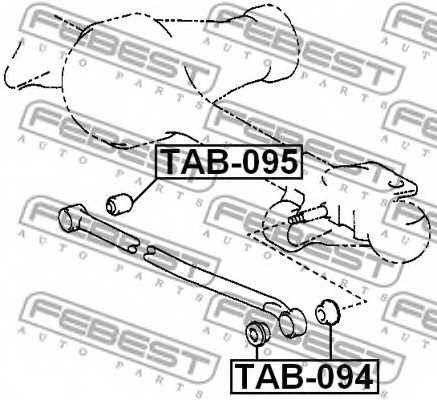 Подвеска рычага независимой подвески колеса FEBEST TAB-095 - изображение 1