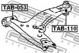 Подвеска рычага независимой подвески колеса FEBEST TAB-110 - изображение 1