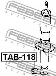 Дистанционная труба, амортизатор FEBEST TAB-118 - изображение 1
