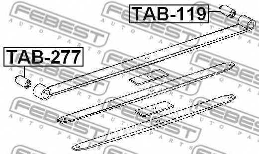 Втулка листовой рессоры FEBEST TAB-119 - изображение 1