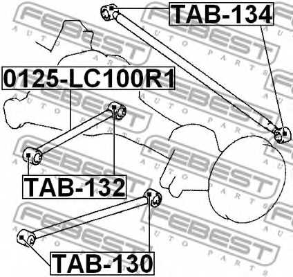 Подвеска рычага независимой подвески колеса FEBEST TAB-134 - изображение 1