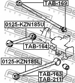 Подвеска рычага независимой подвески колеса FEBEST TAB-163 - изображение 1