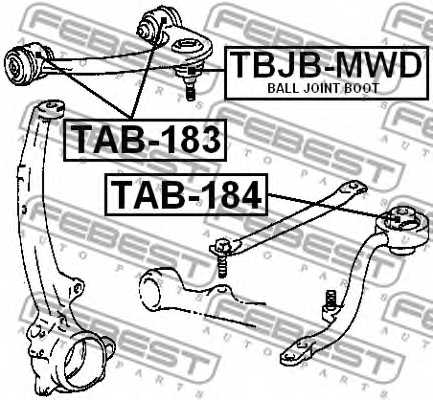 Подвеска рычага независимой подвески колеса FEBEST TAB-184 - изображение 1