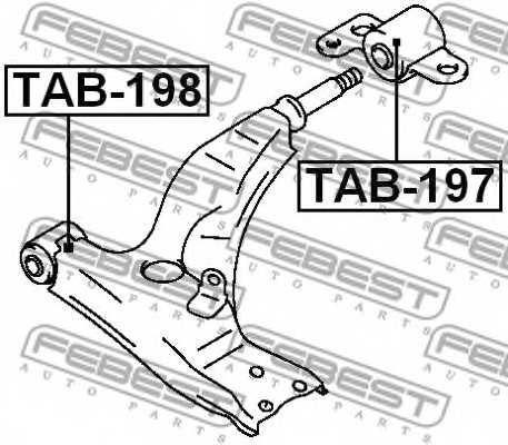 Подвеска рычага независимой подвески колеса FEBEST TAB-198 - изображение 1