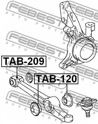 Подвеска рычага независимой подвески колеса FEBEST TAB-209 - изображение 1