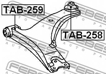 Подвеска рычага независимой подвески колеса FEBEST TAB-259 - изображение 1
