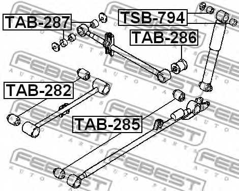 Подвеска рычага независимой подвески колеса FEBEST TAB-282 - изображение 1