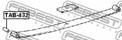 Втулка листовой рессоры FEBEST TAB-432 - изображение 1